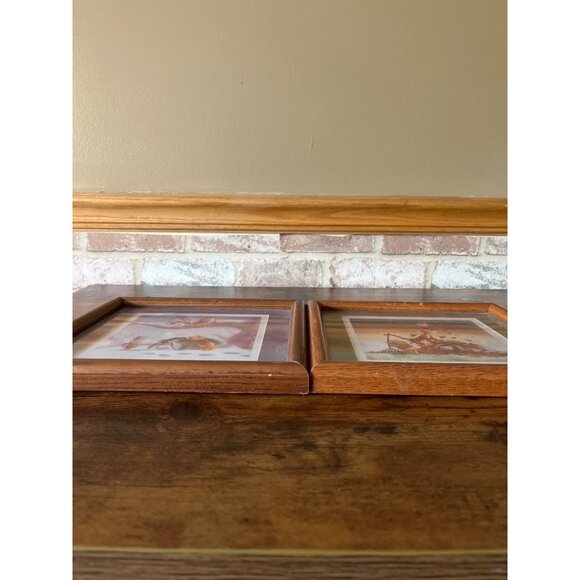 Winnie The Pooh & Friends Framed Prints In Wooden Frames Vintage Set of 2 - Picture 6 of 15